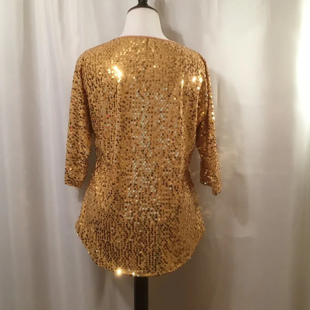 Fancy Sequined Blouse                    FREE SHIPPING - Picture 2 of 10
